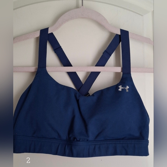 Under Armour Other - Under armour womens blue small cross back athletic active padded sports bra run